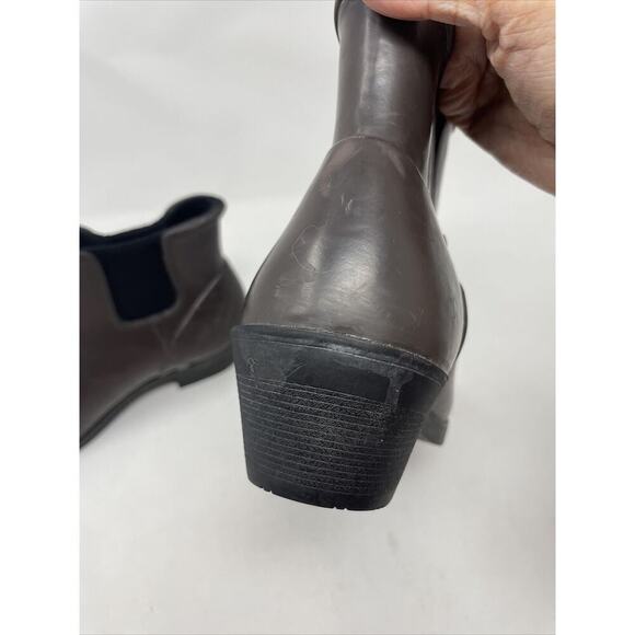 Bogs Valerie Ankle Rubber Rain Booties Slip On Women'S Size 7 Dark Brown - Picture 11 of 15